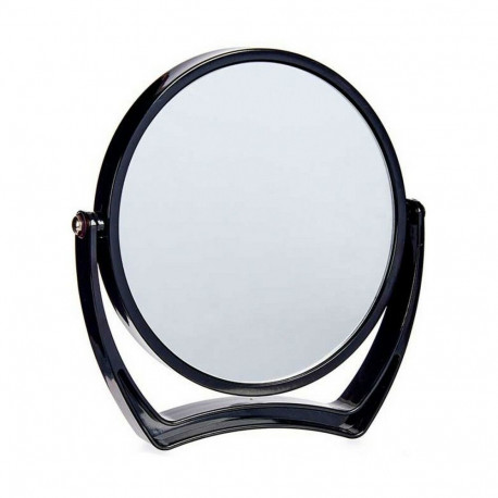 Magnifying Mirror Crystal Plastic 19 x 18,7 x 2 cm - Black