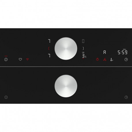 Neff T66STY4L0 N 90, self-sufficient hob (black/stainless steel, 60 cm)