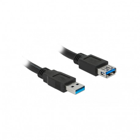 DeLOCK USB 3.2 Gen 1 extension cable, USB-A male > USB-A female (black, 2 meters, SuperSpeed)
