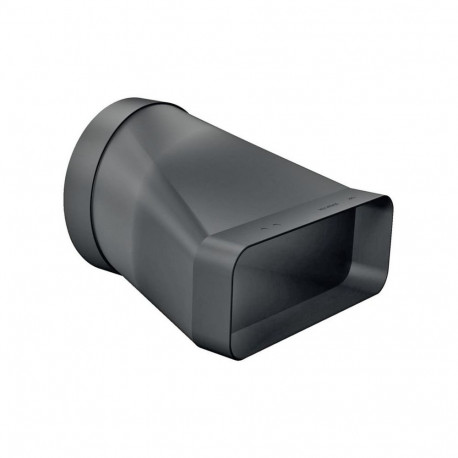 Adapterstück HEZ9VDSI0, Ø 150mm (schwarz, rund>flach, männlich)