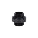 Alphacool icicle double nipple G1/4 AG to G1/4 AG, connection (black, for soft hoses (PVC, silicone,