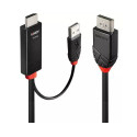 Lindy Adapter cable HDMI, DisplayPort (black/red, 2 meters)