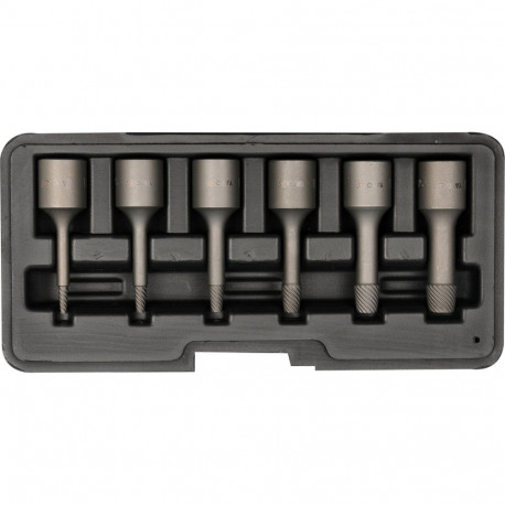 Yato YT-0623 bolt extractor set, 6 pcs, 3/8", 2-10mm, 49-52 HRC, steel 8660
