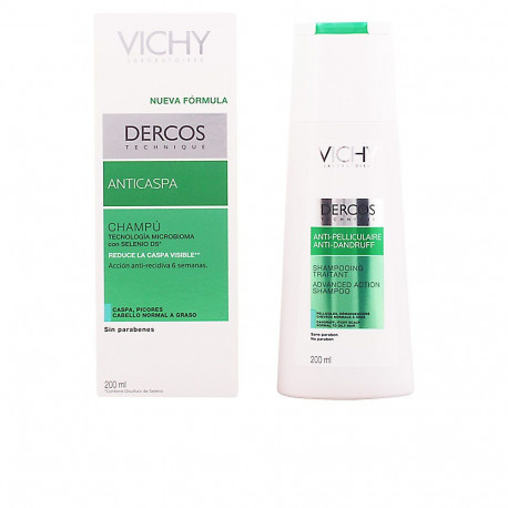 Vichy šampoon Dercos Technique kõõmavastane rasustele juustele sügelusevastane 200ml