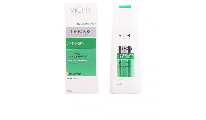 VICHY DERCOS TECHNIQUE champú anticaspa cabellos seco elimina la caspa y reduce los picores 200 ml