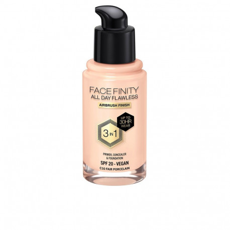 MAX FACTOR FACEFINITY ALL DAY FLAWLESS 3 IN 1 foundation #C10-fair porcelain 30 ml