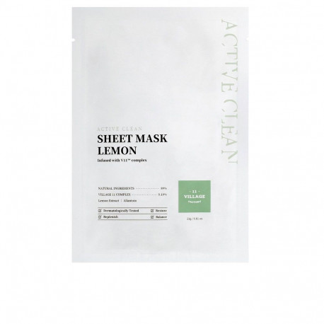 VILLAGE 11 ACTIVE CLEAN sheet mask lemon 23 gr