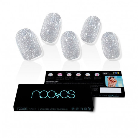 Nooves geelküünte kleepsud dazzling diva premium glam glitter 20u, hall