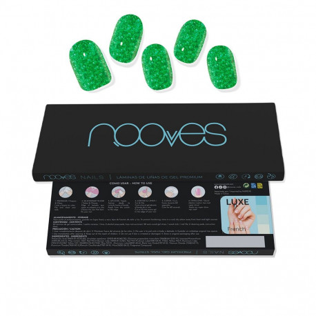 Nooves geelküünte kleebised jade glitter glam 20u, roheline sädelus