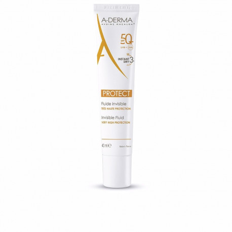 A-DERMA päikesekaitsevedelik PROTECT nähtamatu näole SPF50+ 40ml