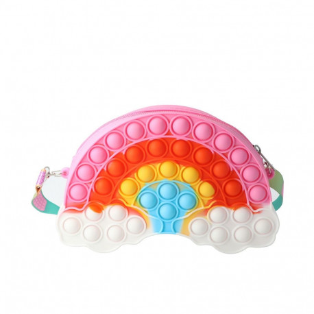 INCA BOLSO CRUZADO silicona pop-it arcoiris 21 x 14 x 3,5 cm 1 u