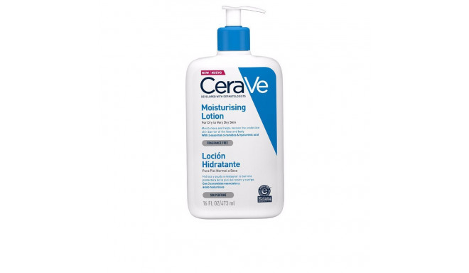 CERAVE LOCIÓN hidratante cuerpo y rostro con fórmula ligera enriquecida con ácido hialurónico 473 ml