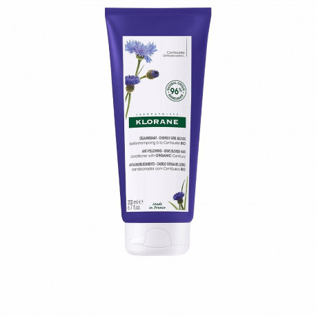 KLORANE A LA CENTAUREA BIO acondicinador antiamarilleo cabello gris y rubio 150 ml