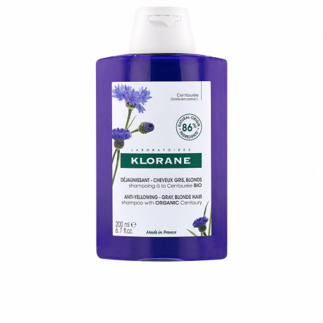 KLORANE A LA CENTAUREA BIO champú antiamarilleo cabello gris y rubio 200 ml