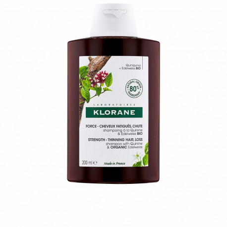 Klorane juuste väljalangemise vastane šampoon Quinina & Edelweiss Bio 200ml