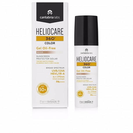 Heliocare tooniv päikesekaitsegeel 360° COLOR õlivaba SPF50+ 50ml, beež