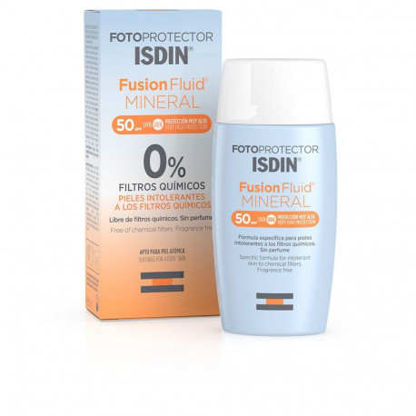 ISDIN FOTOPROTECTOR FUSION FLUID MINERAL 0% filtros químicos SPF50+ 50 ml