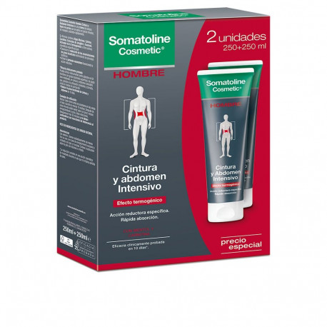 SOMATOLINE COSMETIC HOMBRE CINTURA & ABDOMEN REDUCTOR INTENSIVO lote 2 x 250 ml