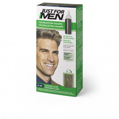 JUST FOR MEN COLORANTE en champú #castaño claro 30 ml
