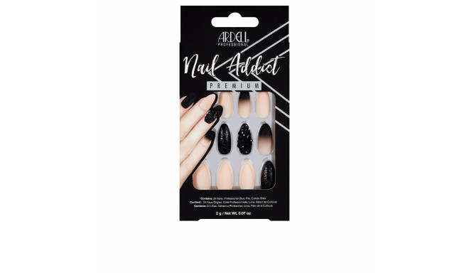 ARDELL NAIL ADDICT black stud & pink ombre 1 u