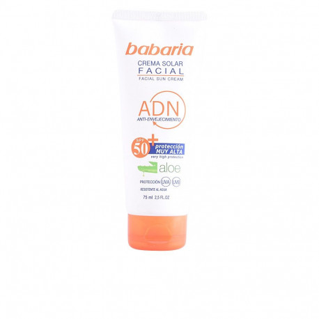 Babaria näo päikesekaitsekreem SOLAR ADN aloe vera SPF50+ 75ml
