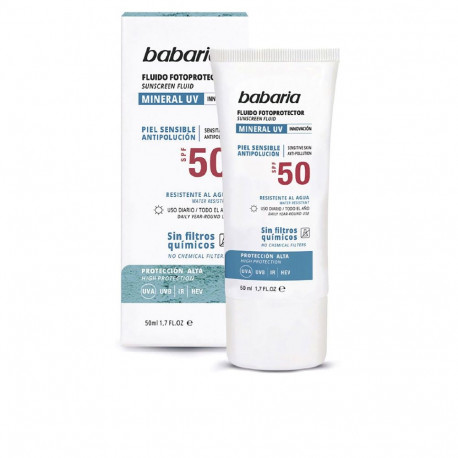 BABARIA SOLAR MINERAL UV fluido facil fotoprotector SPF50 50 ml