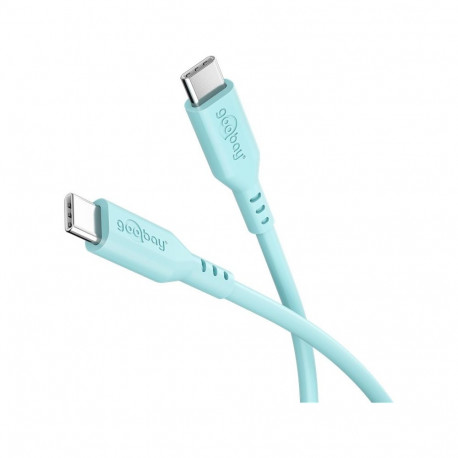 USB-C™ Silicone Cable, 1.5 m, turquoise