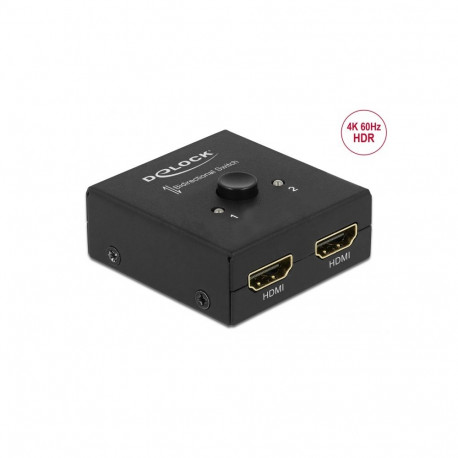 HDMI switch 2 sisse / 1 välja, 4K@60 Hz, mõlemasuunaline, metallist korpus