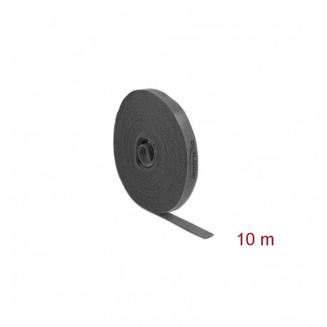 Delock Hook-and-loop tape on roll L 10 m x W 15 mm grey