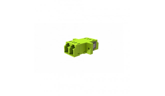 LC Duplex Adapter-ZIRCONIA SLEEVE-LIME (SC Splx FootPrint) With Flange