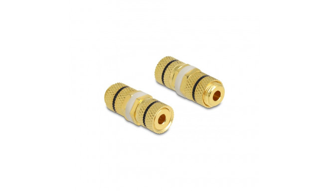 Delock Audio Adapter binding post to binding post for installation, black ring