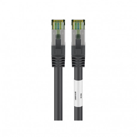 Võrgukaabel Cat8.1 S/FTP 0.5m, must, S/FTP, PiMF LSZH, Cu