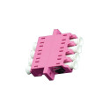 FO adapter multimode LC quad violet
