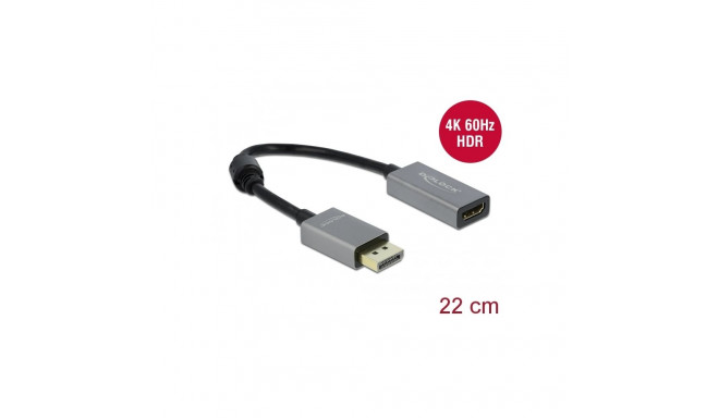 Üleminek DisplayPort (M) - HDMI (F), 4K@60Hz HDR, DP 1.4, Active