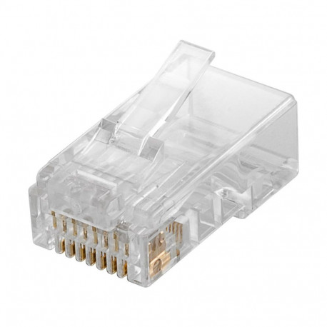 Modularpistik RJ45 Cat6 UTP, ühekiulisele/mitmekiulisele 26-23 AWG, 10tk pakis
