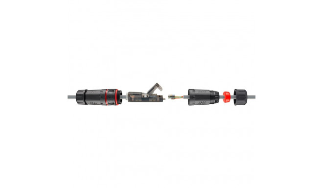 Outdoor (IP68) RJ45 patchcable connector, CAT 6, unshielded