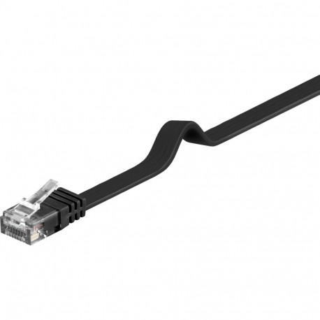 Võrgukaabel Cat6 UTP 2.0m, must, lapik, CU