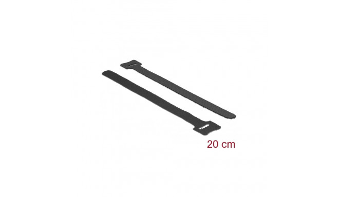 Takjapael kaabliside 12mm x 200mm, must, (10.tk)