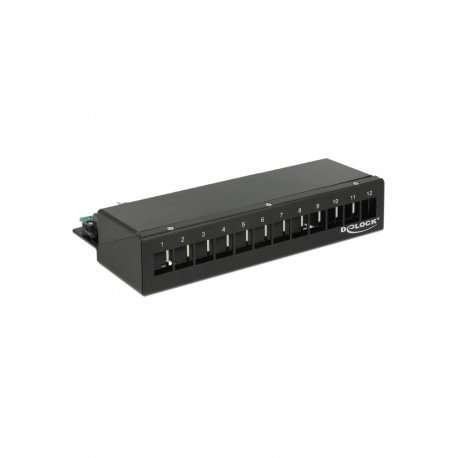 Delock Keystone Desktop Patch Panel 12 Port black