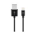 USB 2.0 - Lightning kaabel 1.0m, Apple sertifitseeritud, must