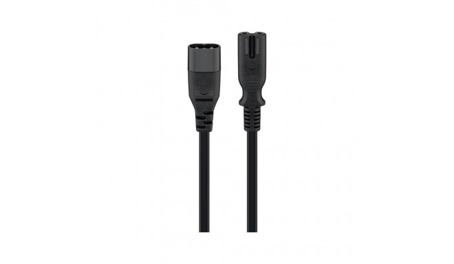 Extension cord C7/C8; 2 m, black
