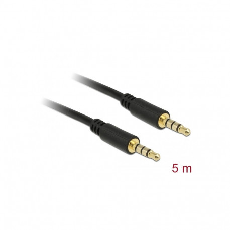 3.5mm kaabel 5.0m, 4pin, must