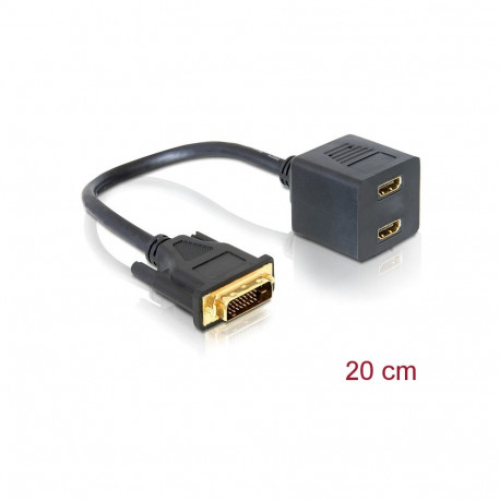 Adapter DVI-D (M) - 2xHDMI (F)