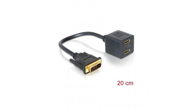 Adapter DVI-D (M) - 2xHDMI (F)