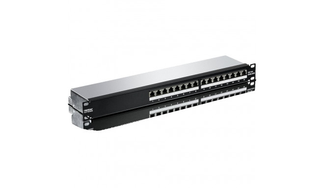 16-Port Cat6A Shielded 1U Patch Panel