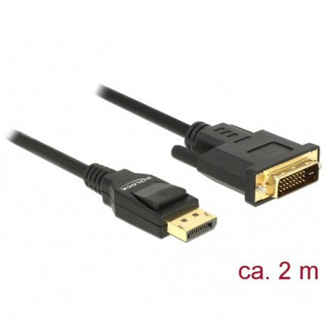 Displayport - DVI-D Dual Link kaabel 2.0m, must
