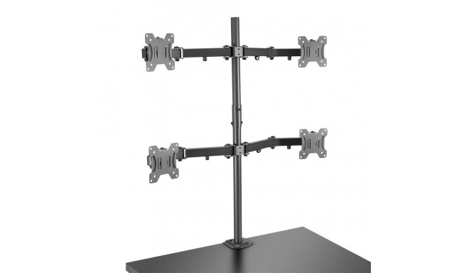 Quad Display Bracket with Pole and Desk Clamp
