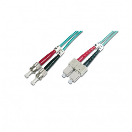 FO jätkukaabel multimode SC-ST duplex OM4 (50/125) 1.0m Aqua