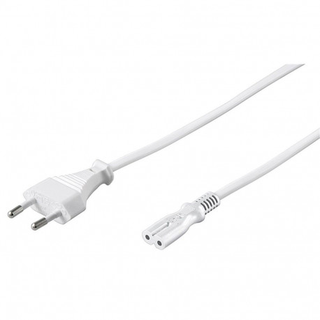 220V Toitekaabel 1.8m, valge, CEE 7/16 maanduseta - C7