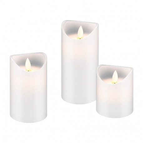 LED küünlad, komplektis 3 küünalt, valge